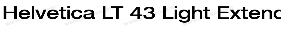 Helvetica LT 43 Light Extended字体转换